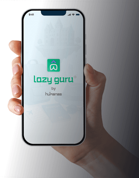 Lazy Guru app on phone